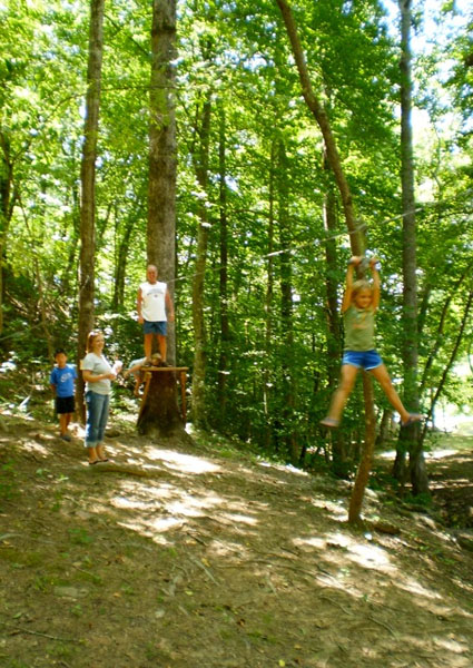 area activities zip line